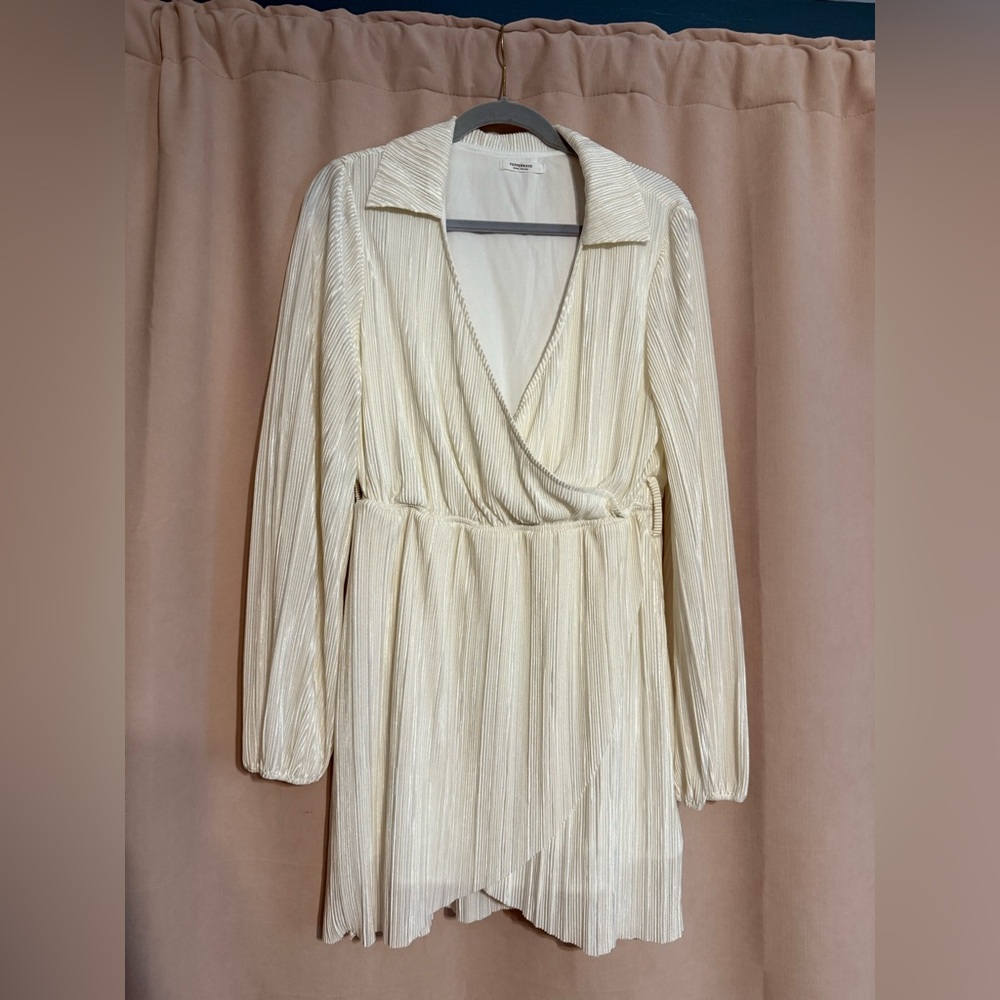 Peppermayo Cream Long Sleeve Dress